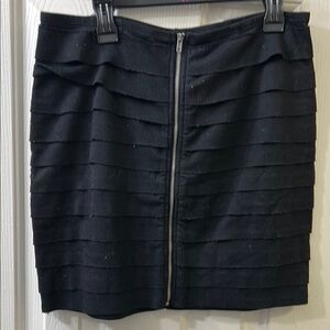Material Girl Black Ruched Mini Pencil Skirt